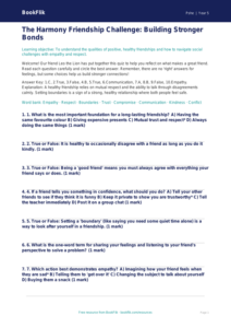 Free Friendship Quiz | Year 5 Greater Depth | BookFlik