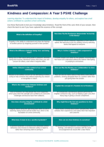 Free Kindness Flashcards | Year 5 Greater Depth | BookFlik