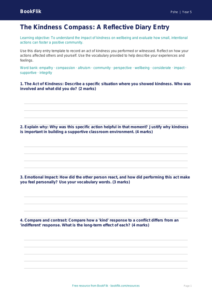 Free Kindness Template | Year 5 Greater Depth | BookFlik