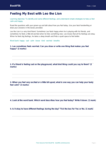 Free Mental Health Worksheet | EYFS Core | BookFlik