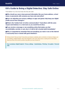 Free Online Safety Poster | Year 5 Greater Depth | BookFlik