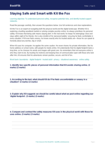 Free Personal Safety Comprehension | Year 5 Greater Depth | BookFlik