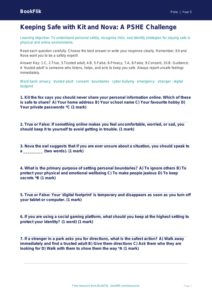 Free Personal Safety Quiz | Year 5 Greater Depth | BookFlik