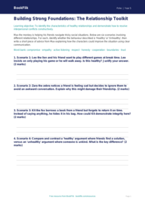 Free Relationships Activity Sheet | Year 5 Greater Depth | BookFlik