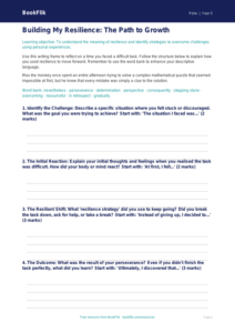 Free Resilience Writing Frame | Year 5 Greater Depth | BookFlik