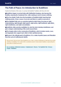 Free Buddhism Poster | Year 5 Greater Depth | BookFlik