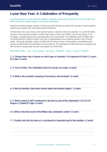 Free Chinese New Year Quiz | Year 5 Greater Depth | BookFlik
