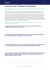 Free Chinese New Year Worksheet | Year 5 Greater Depth | BookFlik