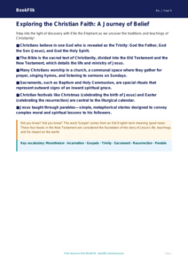 Free Christianity Poster | Year 5 Greater Depth | BookFlik