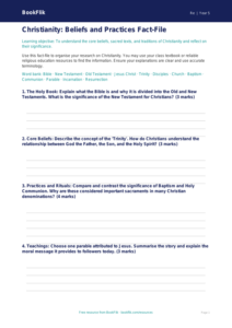 Free Christianity Template | Year 5 Greater Depth | BookFlik