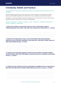 Free Christianity Writing Frame | Year 5 Greater Depth | BookFlik
