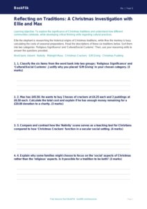 Free Christmas Activity Sheet | Year 5 Greater Depth | BookFlik