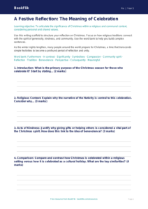 Free Christmas Writing Frame | Year 5 Greater Depth | BookFlik
