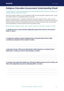 Free Diwali Assessment | Year 5 Greater Depth | BookFlik
