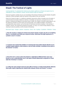Free Diwali Worksheet | Year 5 Greater Depth | BookFlik
