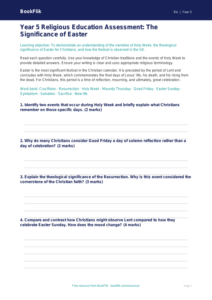Free Easter Assessment | Year 5 Greater Depth | BookFlik