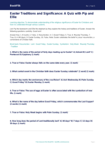 Free Easter Quiz | Year 5 Greater Depth | BookFlik