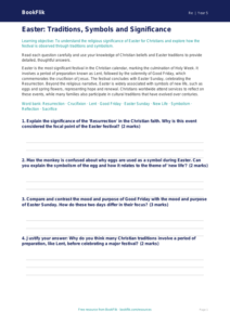 Free Easter Worksheet | Year 5 Greater Depth | BookFlik
