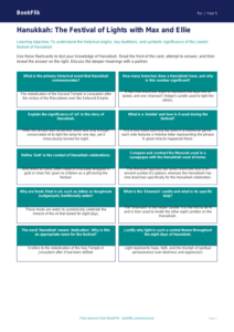 Free Hanukkah Flashcards | Year 5 Greater Depth | BookFlik