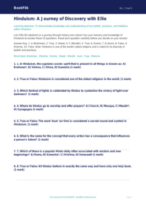 Free Hinduism Quiz | Year 5 Greater Depth | BookFlik