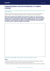 Free Islam Drawing Sheet | Year 5 Greater Depth | BookFlik