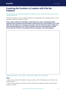 Free Judaism Drawing Sheet | Year 5 Greater Depth | BookFlik