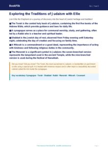 Free Judaism Poster | Year 5 Greater Depth | BookFlik