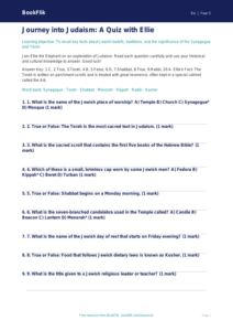 Free Judaism Quiz | Year 5 Greater Depth | BookFlik