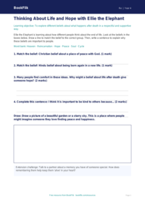 Free Life After Death Activity Sheet | Year 4 Supported | BookFlik