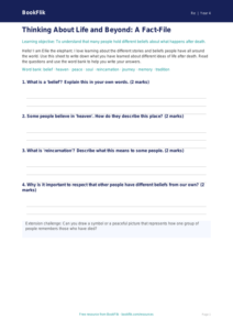 Free Life After Death Template | Year 4 Supported | BookFlik