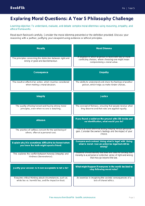 Free Moral Questions Flashcards | Year 5 Greater Depth | BookFlik