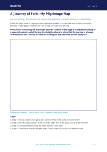 Free Pilgrimage Drawing Sheet | Year 4 Supported | BookFlik