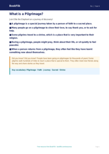 Free Pilgrimage Poster | Year 4 Supported | BookFlik