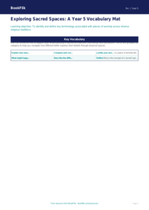 Free Places Of Worship Word Mat | Year 5 Greater Depth | BookFlik