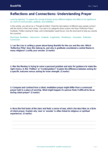 Free Prayer Activity Sheet | Year 5 Greater Depth | BookFlik