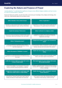 Free Prayer Flashcards | Year 5 Greater Depth | BookFlik