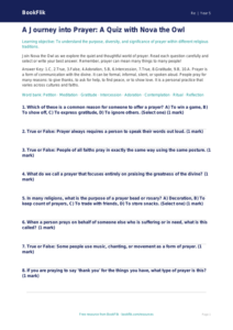 Free Prayer Quiz | Year 5 Greater Depth | BookFlik