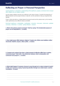 Free Prayer Writing Frame | Year 5 Greater Depth | BookFlik