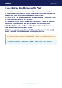 Free Remembrance Day Poster | Year 5 Greater Depth | BookFlik