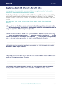 Free Sikhism Activity Sheet | Year 5 Greater Depth | BookFlik
