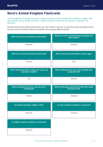 Free Animals Including Humans Flashcards | Year 1 Core | BookFlik