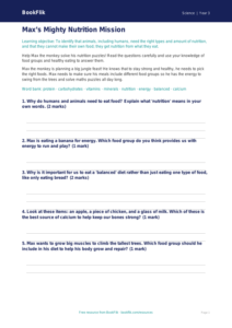 Free Animals Including Humans Worksheet | Year 3 Core | BookFlik