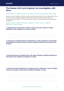 Free Animals Including Humans Template | Year 5 Greater Depth | BookFlik