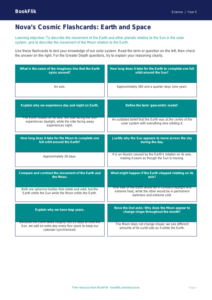 Free Earth And Space Flashcards | Year 5 Greater Depth | BookFlik