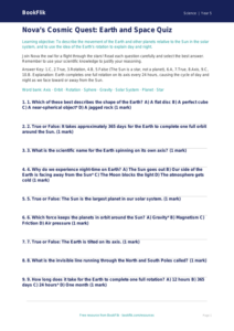 Free Earth And Space Quiz | Year 5 Greater Depth | BookFlik