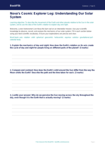 Free Earth And Space Template | Year 5 Greater Depth | BookFlik