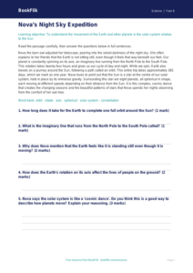 Free Earth And Space Comprehension | Year 6 Core | BookFlik