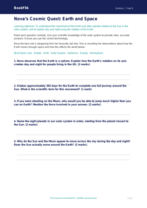 Free Earth And Space Worksheet | Year 6 Core | BookFlik