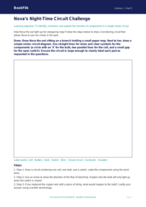 Free Electricity Drawing Sheet | Year 5 Greater Depth | BookFlik