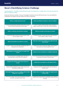 Free Electricity Flashcards | Year 5 Greater Depth | BookFlik